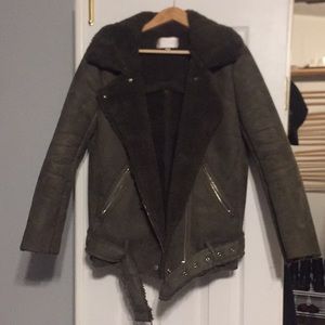 Army Green Sherpa Jacket